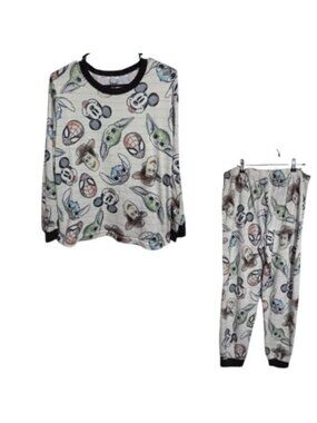 Disney 100 Characters Pajama Set XL Mickey Grogu Stitch Woody Spiderman Marvel